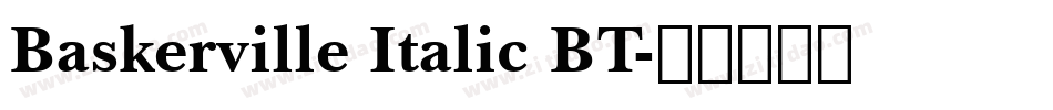 Baskerville Italic BT字体转换